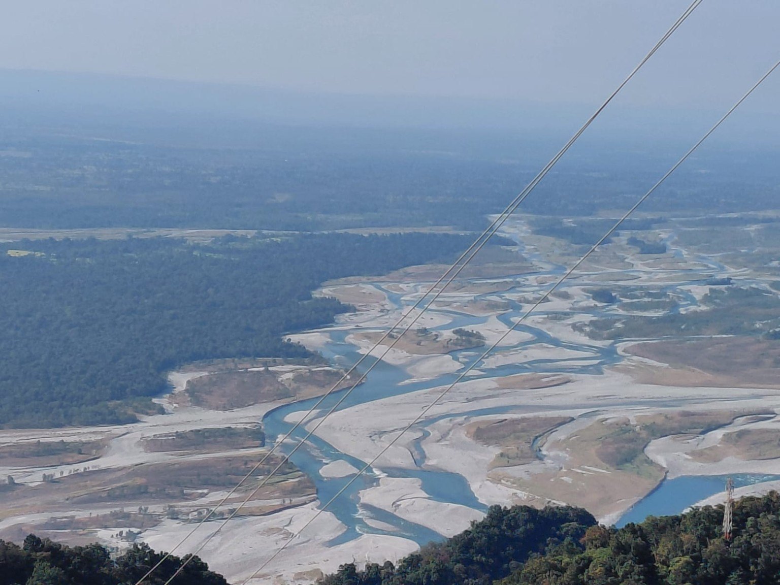 Braided river valley landscape